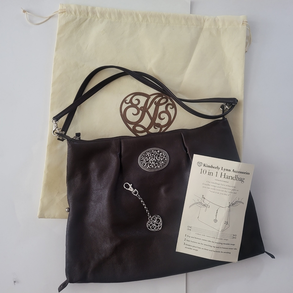 Kimberly Lynn Accesories Leather 10 in 1 Convertible Handbag